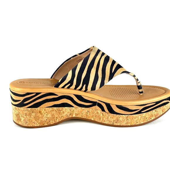 Corso Como Zebra Print Cork Wedge Flip Flops – Size 11M Never worn - Picture 3 of 12
